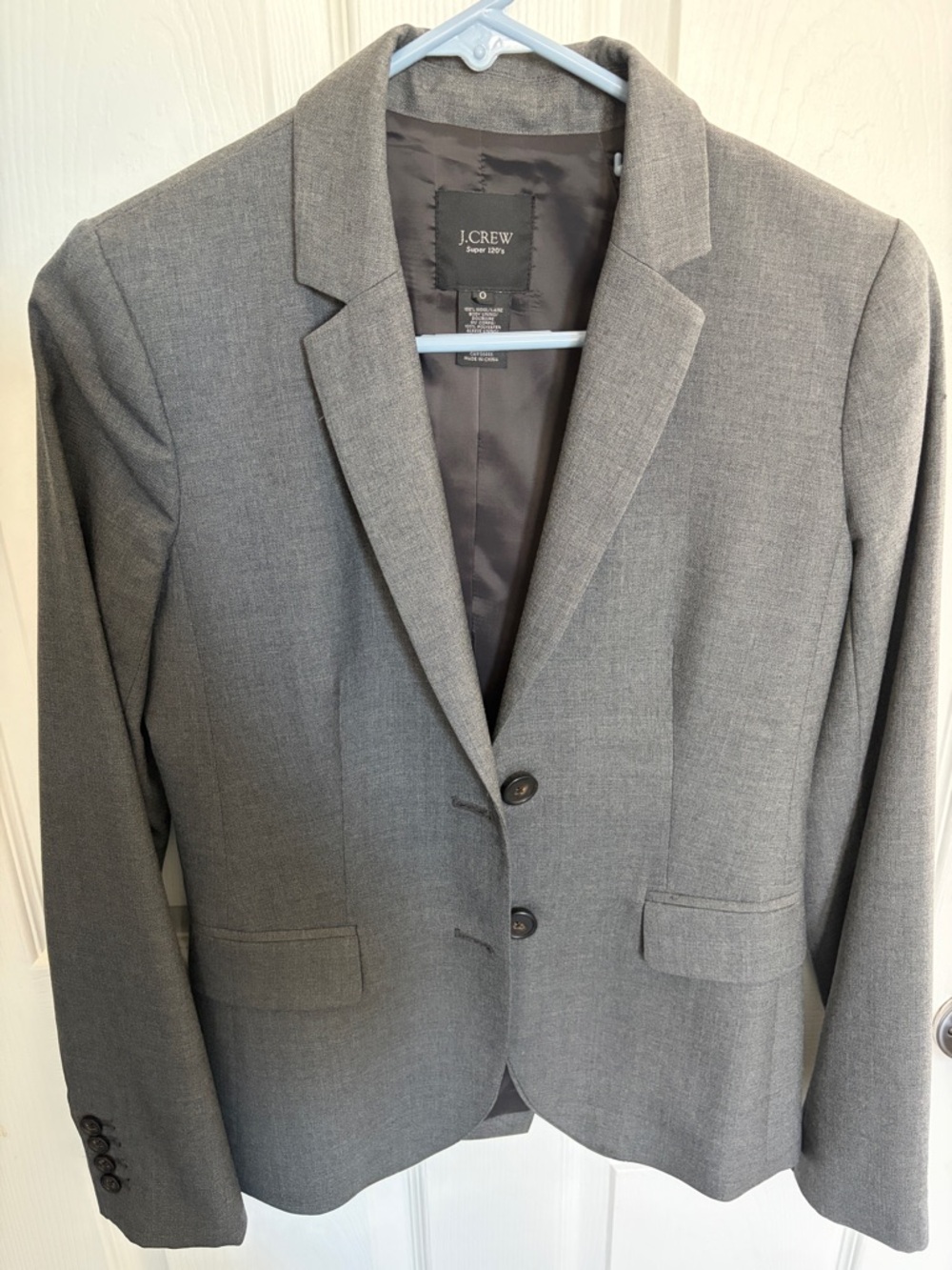 J. Crew Gray Women's Two-Button Blazer